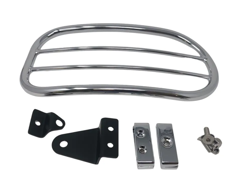 Solo Tubular Luggage Rack   Bracket fits Kawasaki Vulcan S (EN650) - Chrome - Highway Hawk H664-0131