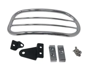 Solo Tubular Luggage Rack   Bracket fits Kawasaki Vulcan S (EN650) - Chrome - Highway Hawk H664-0131