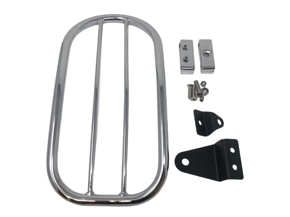Solo Tubular Luggage Rack   Bracket fits Kawasaki Vulcan S (EN650) - Chrome - Highway Hawk H664-0131