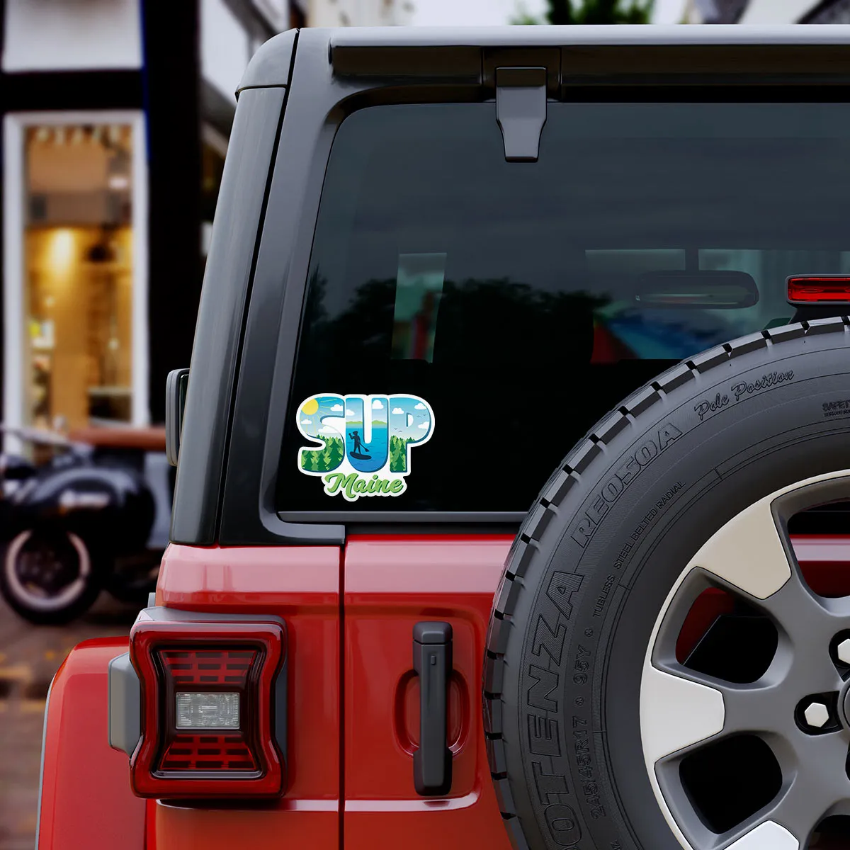SUP Maine Die Cut Vinyl Sticker Stand Up Paddleboard Sticker