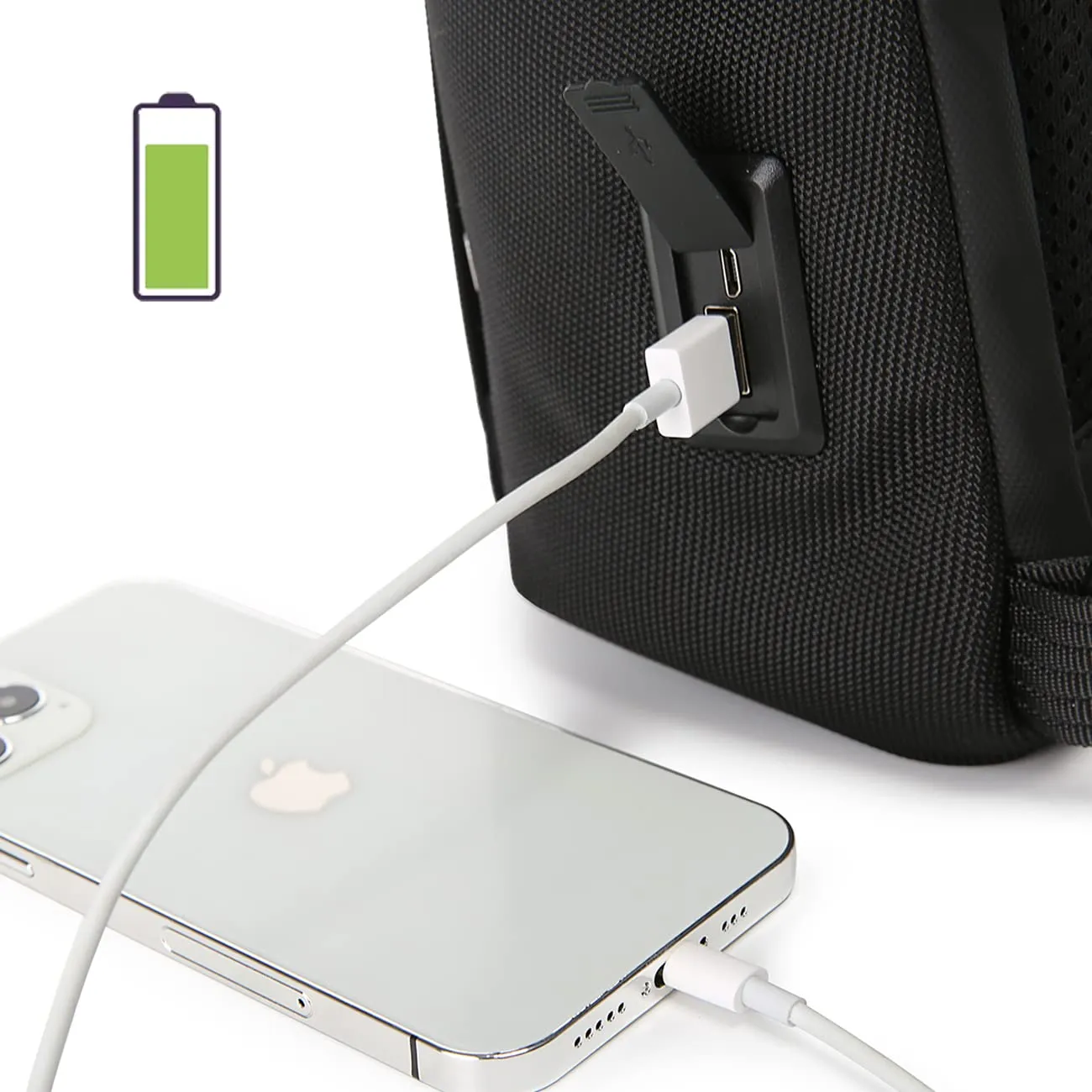 THE CLOWNFISH Unisex-Adult Anti Theft Water Resistant Utility Crossbody Sling Bag With Usb Charging (Black)