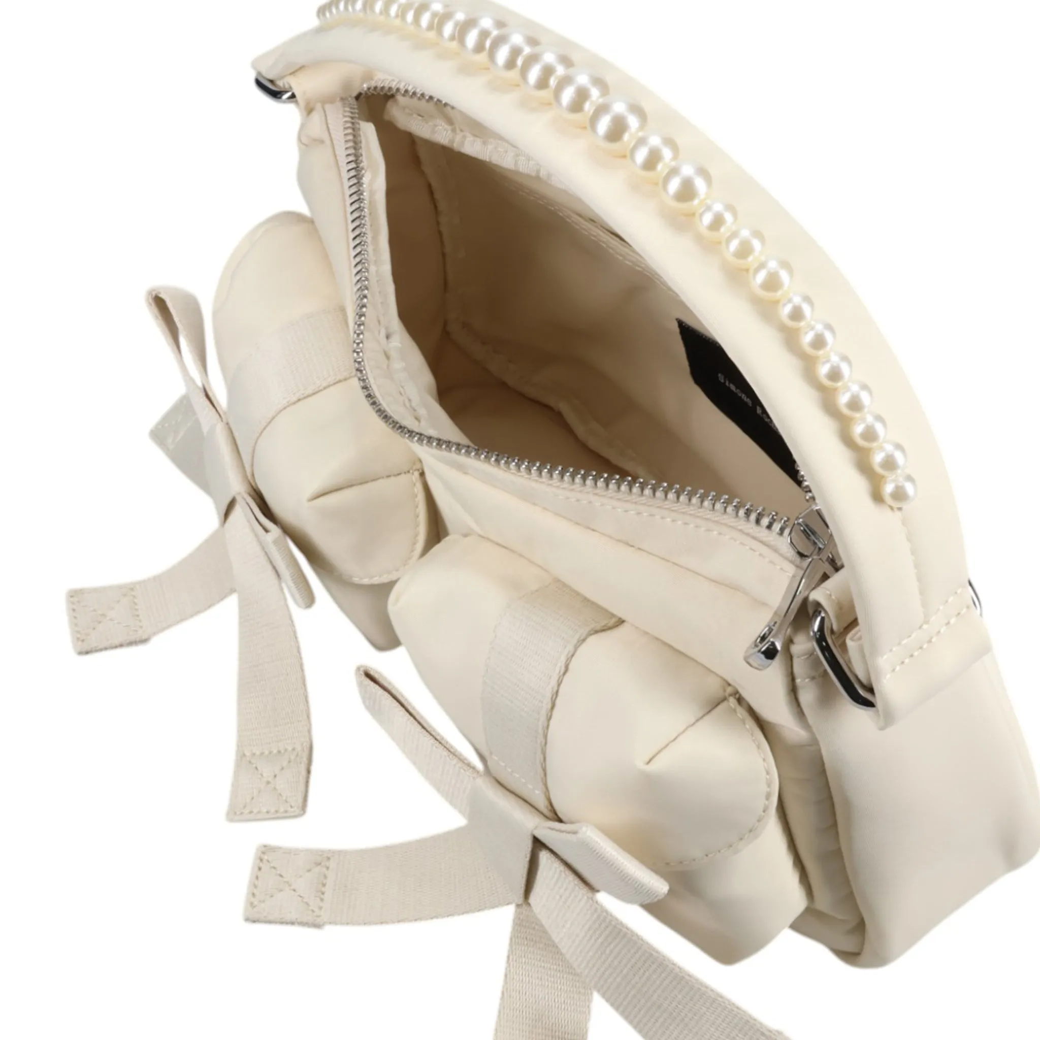 UTILITY BOW POCKET POCHETTE BAG W/EMB / STONE/PERAL
