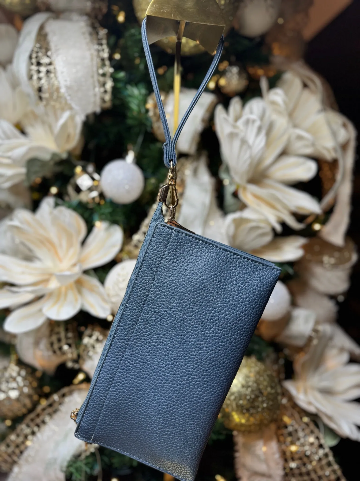 Vegan Leather Crossbody & Wristlet Combo