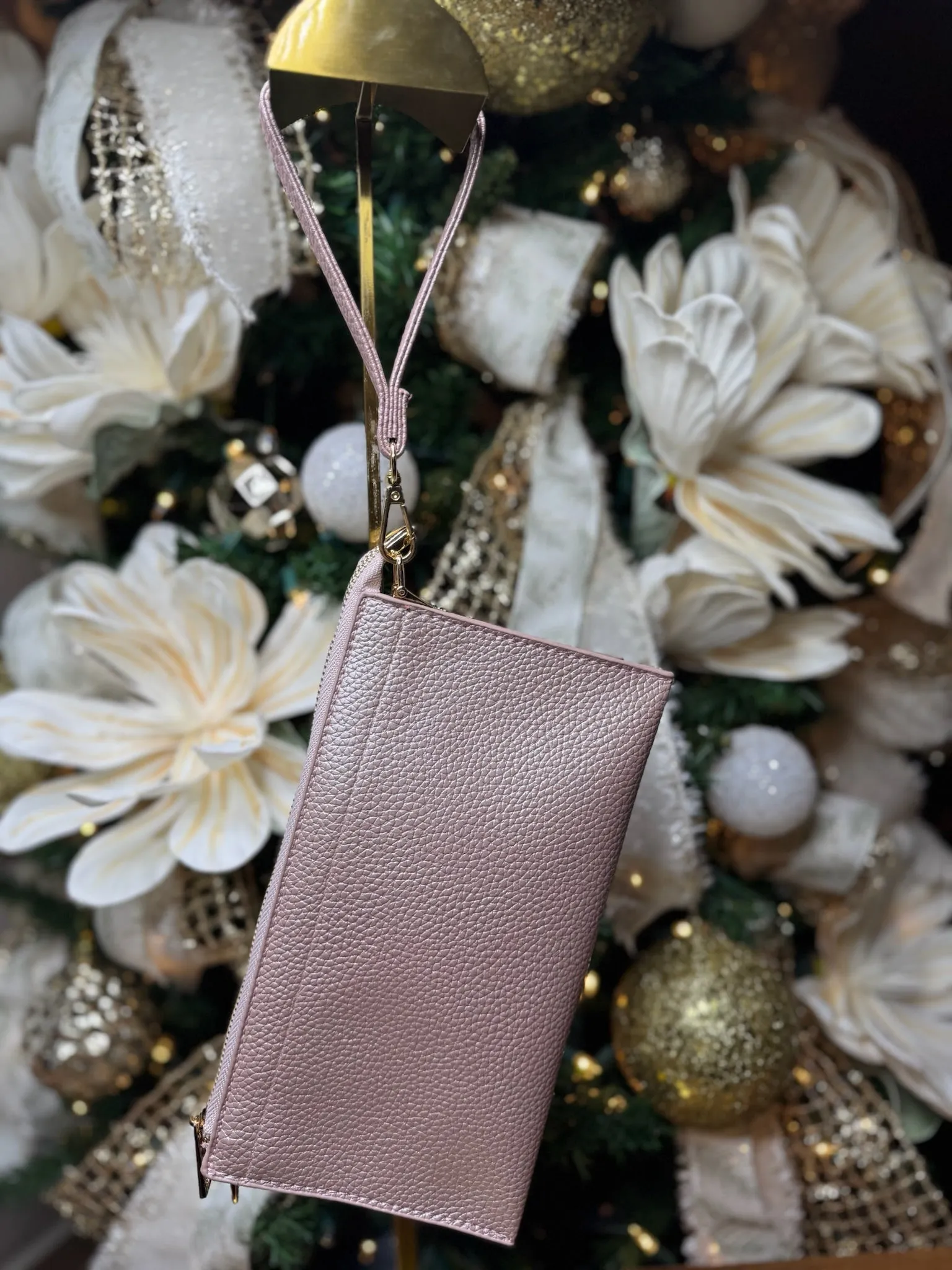 Vegan Leather Crossbody & Wristlet Combo