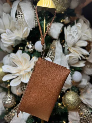 Vegan Leather Crossbody & Wristlet Combo